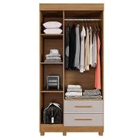 Guarda-roupa New Copacabana 3 Portas 2 Gavetas - Benetil Cinamomo Off - 3