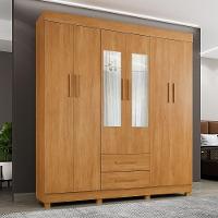 Guarda Roupa Leblon 6 Portas 2 Gavetas 7 Prateleiras Cinamomo - 2