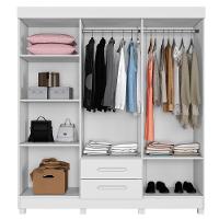 Guarda Roupa Leblon 6 Portas 2 Gavetas 7 Prateleiras Branco - 3