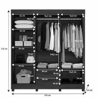 Guarda Roupa Leblon 6 Portas 2 Gavetas 7 Prateleiras Branco - 5