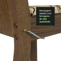 Conj. Mesa Tampo De Vidro 4 Cadeiras Rustic/lírio Bege - 5