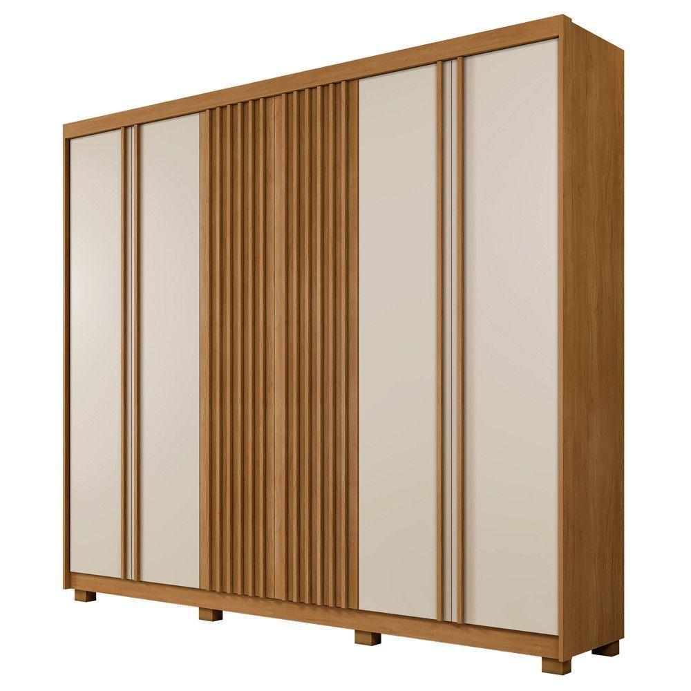 Guarda Roupa San Remo 6 Portas 6 Gavetas 9 Prateleiras Cinamomo Off - 1