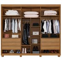 Guarda Roupa San Remo 6 Portas 6 Gavetas 9 Prateleiras Cinamomo Off - 3