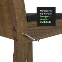 Conj. Mesa Tampo De Vidro 4 Cadeiras Rustic/Preto - 6