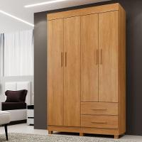 Guarda Roupa Leblon 4 Portas 2 Gavetas 5 Prateleiras - Benet Cinamomo - 2