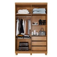 Guarda Roupa Itália 4 Portas 3 Gavetas 5 Prateleiras Cinamomo - 3