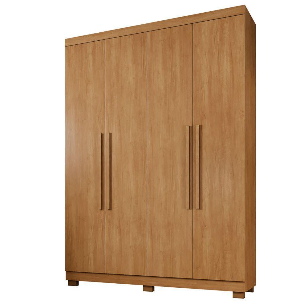 Guarda Roupa Viena 4 Portas 3 Gavetas 8 Prateleiras - Beneti Cinamomo - 1