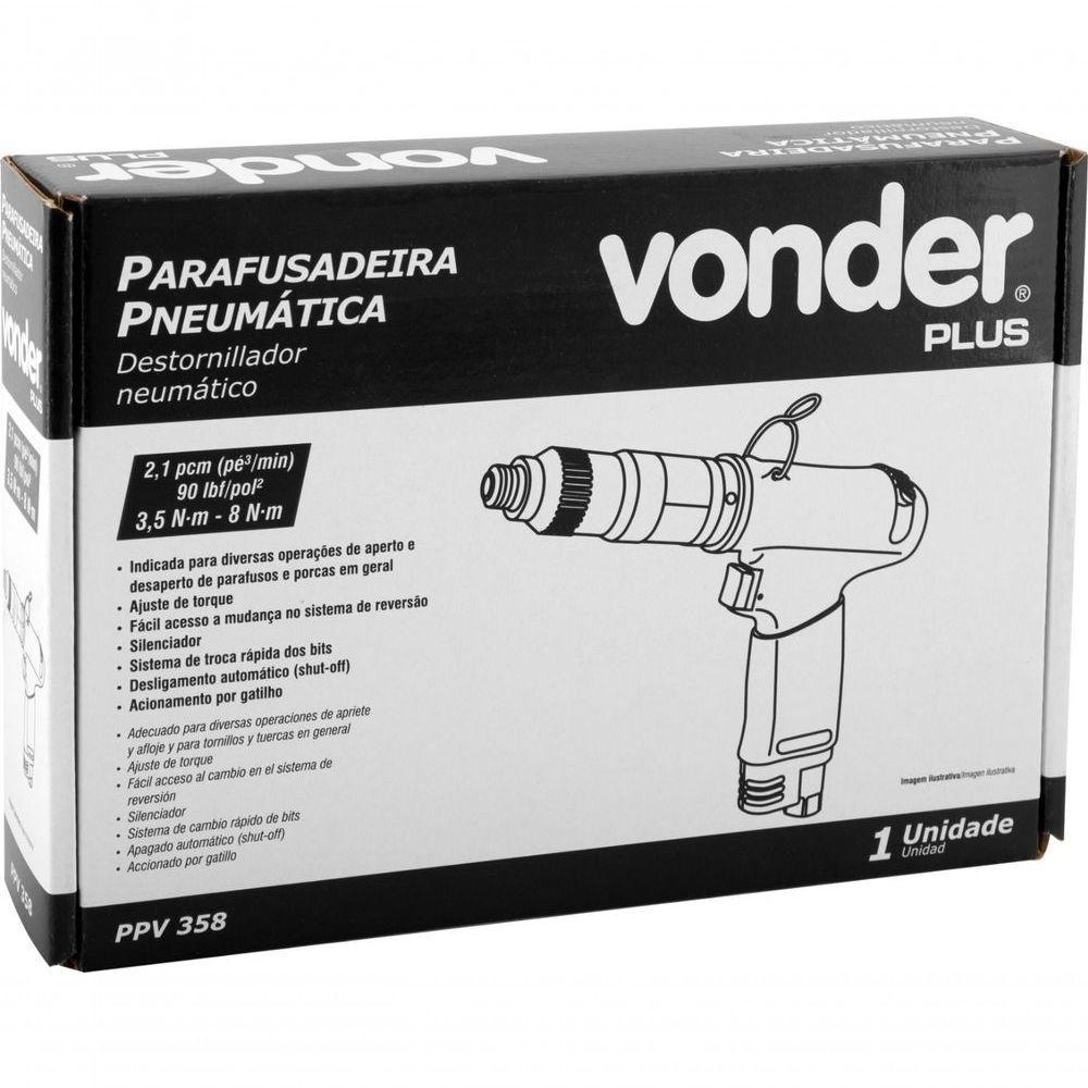 Parafusadeira Pneumática 1-4 Ppv358 3,5 A 8nm Vonder - 4