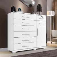 Cômoda New Vitoria 8 Gavetas Com Sapateira - Benetil Branco - 2