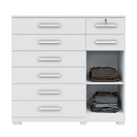 Cômoda New Vitoria 8 Gavetas Com Sapateira - Benetil Branco - 3