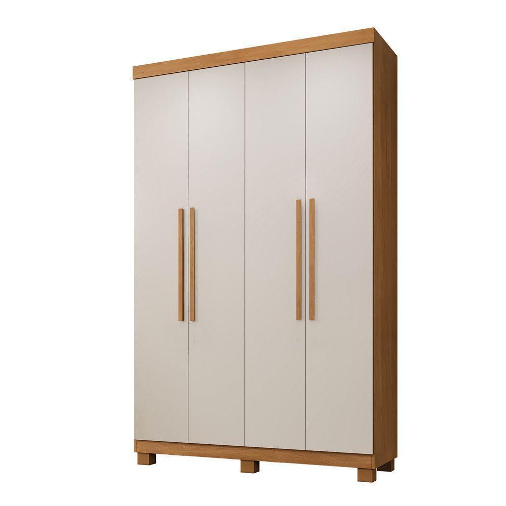 Guarda Roupa Itália 4 Portas 3 Gavetas 5 Prateleiras Cinamomo Off - 1
