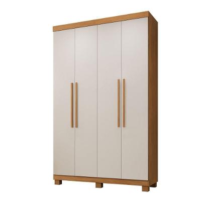 Guarda Roupa Itália 4 Portas 3 Gavetas 5 Prateleiras Cinamomo Off