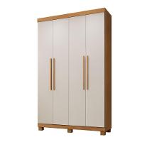 Guarda Roupa Itália 4 Portas 3 Gavetas 5 Prateleiras Cinamomo Off - 1
