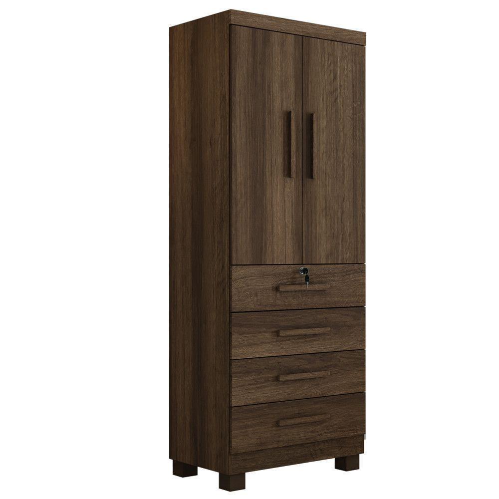 Guarda Roupa Camiseiro Honduras 2 Portas 4 Gavetas - Benetil Imbuia - 1