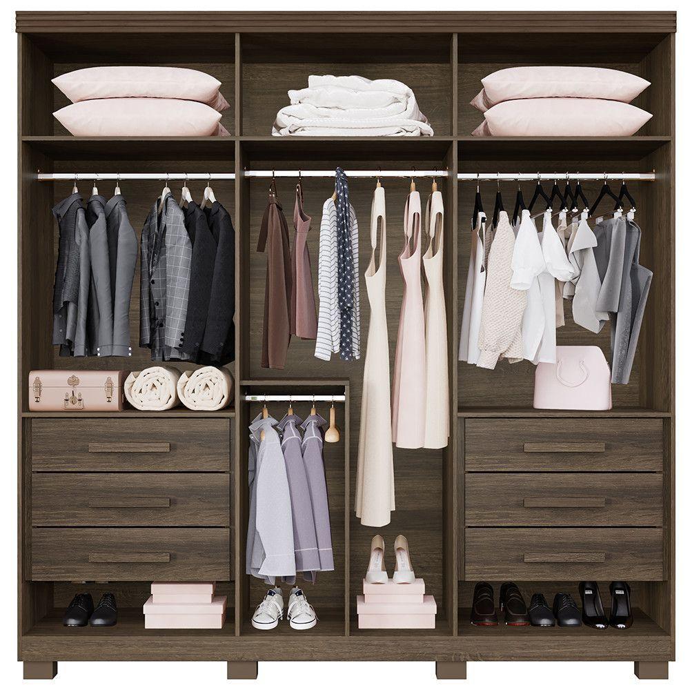 Guarda-roupa Moscou 6 Portas 6 Gavetas - Benetil Imbuia - 3