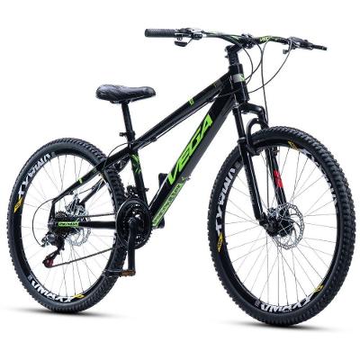 Bicicleta Tipo Vikingx Vega Psico Aro 26 21 Vel Freio Disco Preto/amarelo