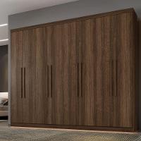 Guarda Roupa New Premium 8 Portas 4 Gavetas 8 Prateleiras Imbuia - 2