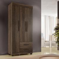 Guarda-roupa New Copacabana 3 Portas 2 Gavetas - Benetil Imbuia - 2