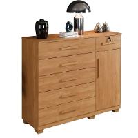 Cômoda Milano 6 Gavetas 1 Porta 1 Prateleira Com Sapateira Cinamomo - 1