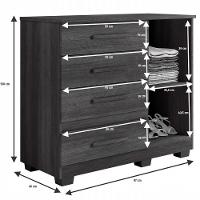 Cômoda Melissa 4 Gavetas 1 Porta Com Sapateira - Benetil Cinamomo Off - 5