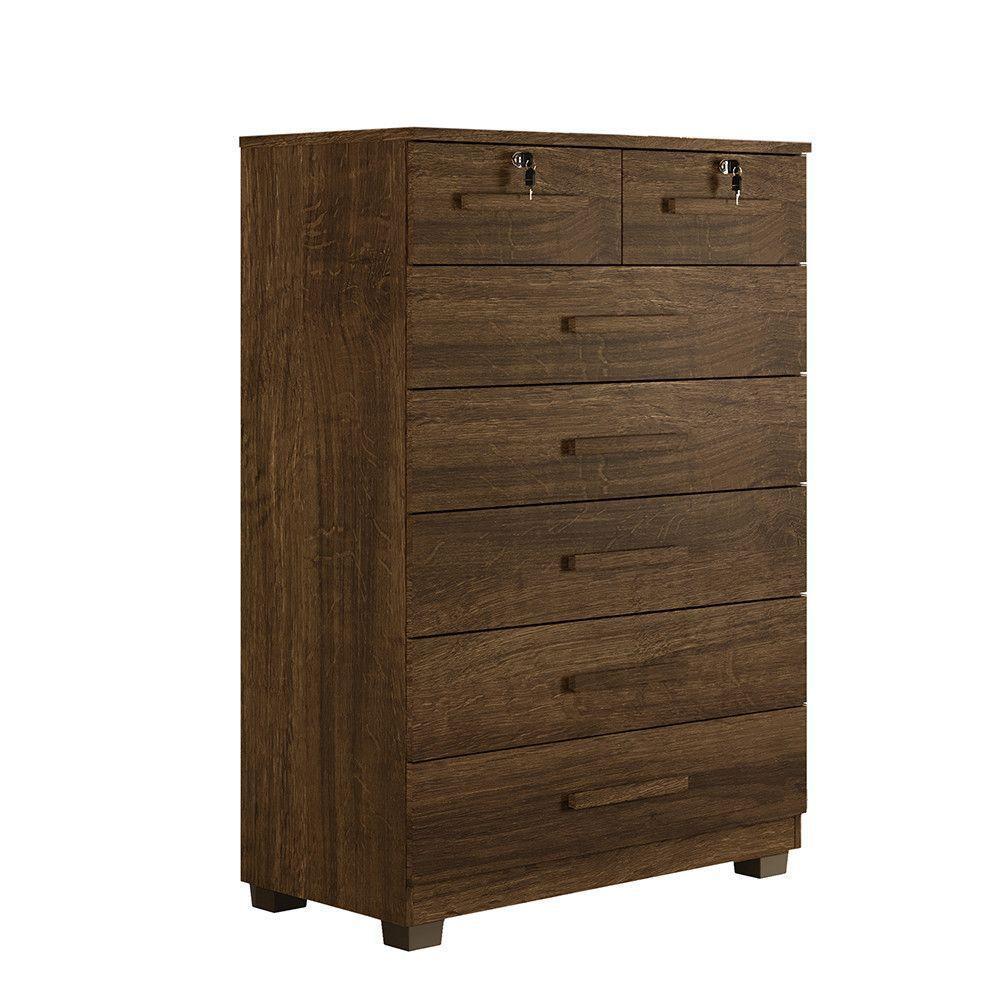 Cômoda Gaveteiro New Espanha 7 Gavetas - Benetil Imbuia - 1