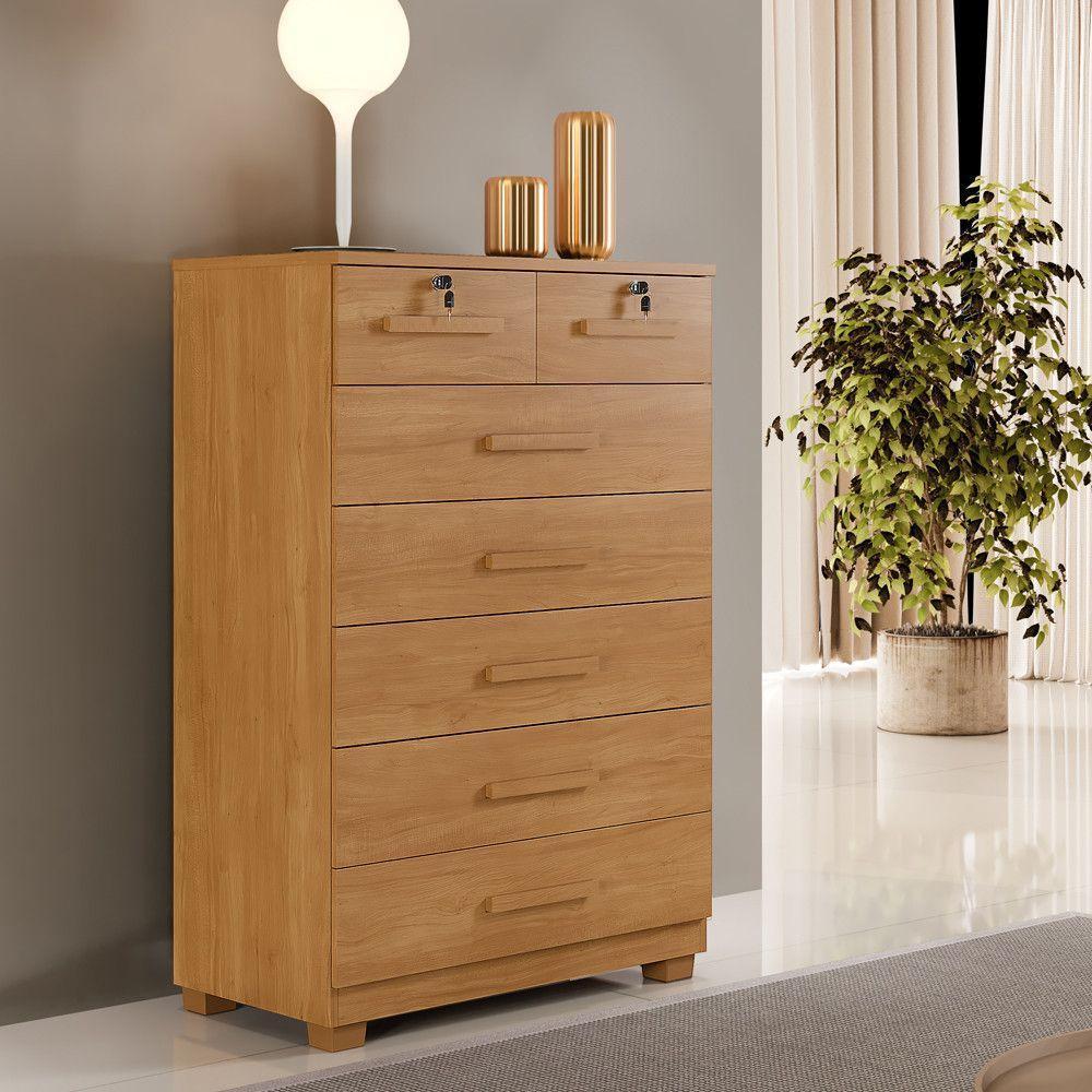 Cômoda Gaveteiro New Espanha 7 Gavetas - Benetil Cinamomo - 2