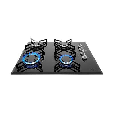 Cooktop a Gás Philco Cook Chef 4 Bocas Vidro Temperado Trempe Aço Esmaltado Preto Bivolt