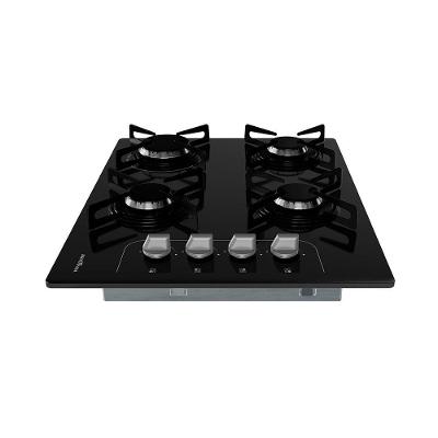 Cooktop a Gás Britânia 4 Bocas BCT4P Vidro Temperado 8mm Preto Bivolt