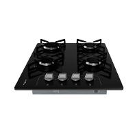Cooktop a Gás Britânia 4 Bocas BCT4P Vidro Temperado 8mm Preto Bivolt - 1