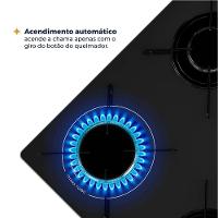 Cooktop a Gás Britânia 4 Bocas BCT4P Vidro Temperado 8mm Preto Bivolt - 5