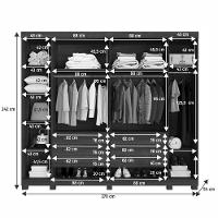 Guarda Roupa Atlanta 6 Portas 6 Gavetas 12 Prateleiras - Ben Cinamomo Off