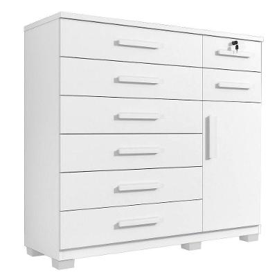 Cômoda Pernambuco 8 Gavetas 1 Porta Com Sapateira - Benetil Branco
