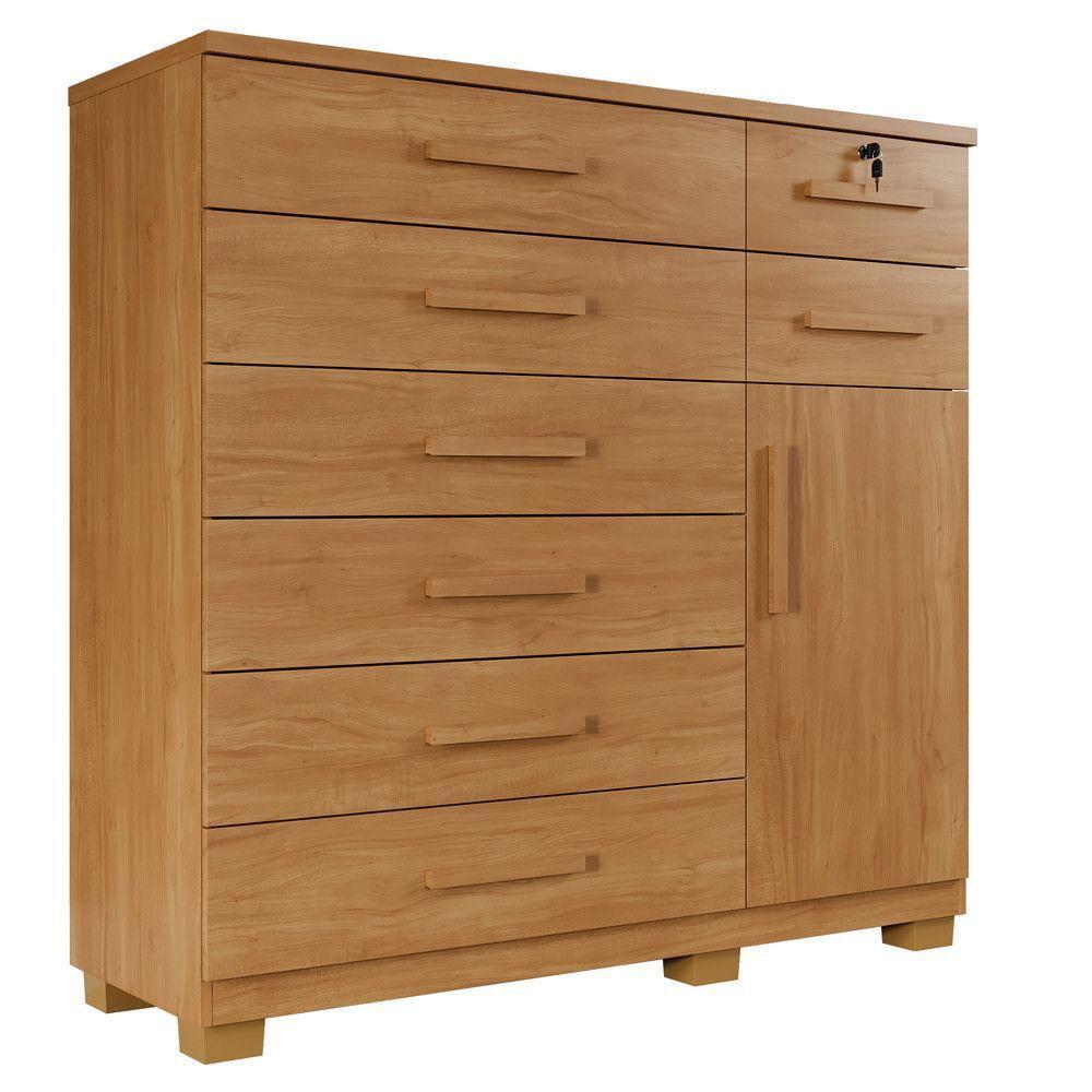 Cômoda New Vitoria 8 Gavetas Com Sapateira - Benetil Cinamomo - 5