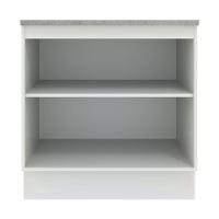 Balcão Madesa Agata 80 cm 2 Portas Branco e Cinza - 6