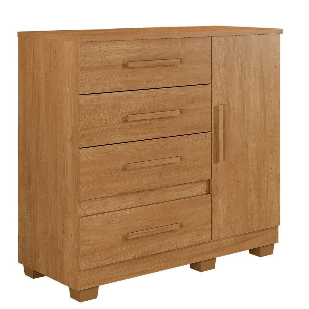 Cômoda New Florença 4 Gavetas 1 Porta Com Sapateira -benetil Cinamomo - 1