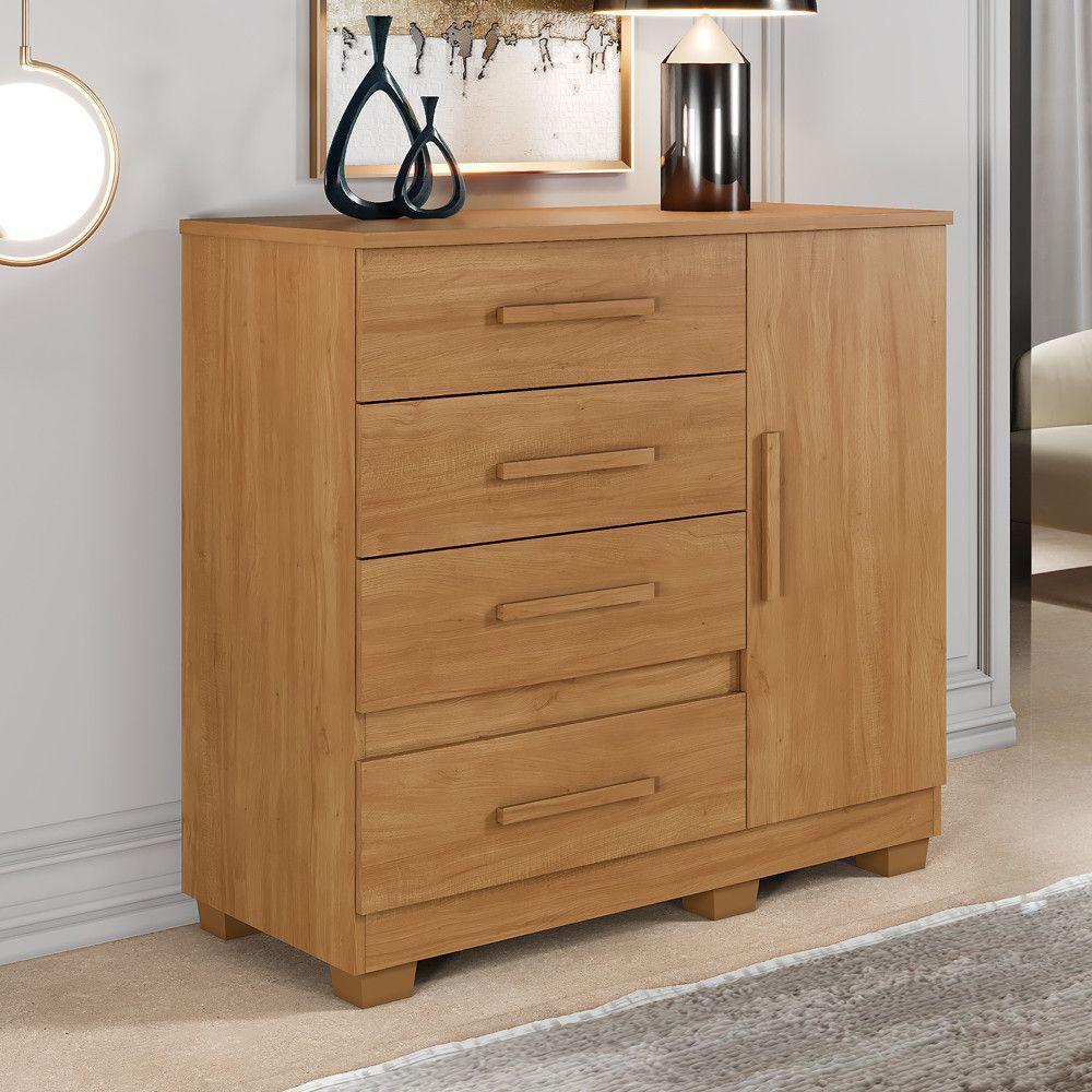 Cômoda New Florença 4 Gavetas 1 Porta Com Sapateira -benetil Cinamomo - 2