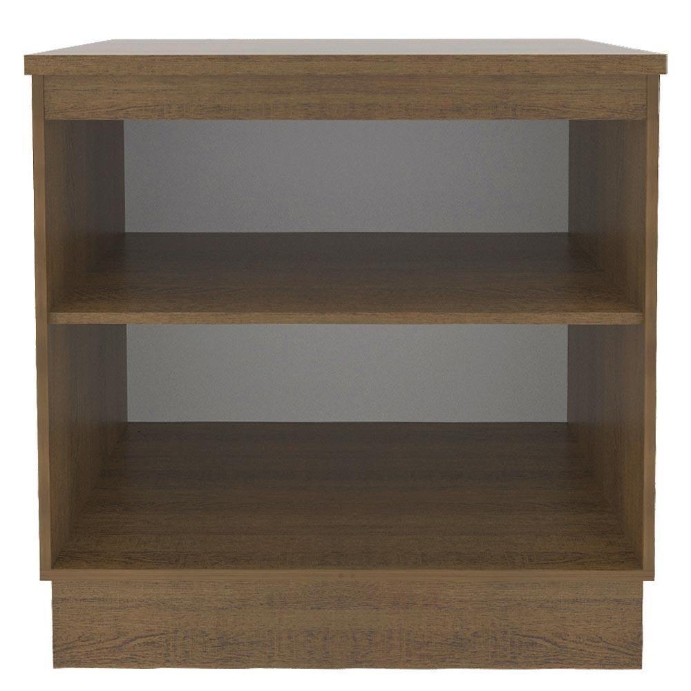 Balcão Madesa Agata 80 cm 2 Portas - Rustic/Cinza - 8