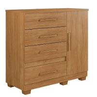 Cômoda Melissa 4 Gavetas 1 Porta Com Sapateira - Benetil Cinamomo - 1