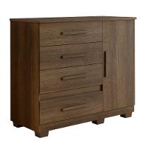 Cômoda Melissa 4 Gavetas 1 Porta Com Sapateira - Benetil Imbuia - 1