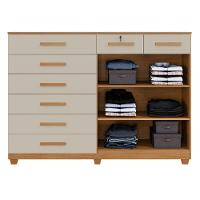 Cômoda Portugal 8 Gavetas 2 Portas 2 Prateleiras Cinamomo Off - 3