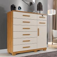 Cômoda New Vitoria 8 Gavetas Com Sapateira - Benetil Cinamomo Off - 2