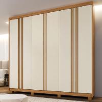 Guarda Roupa Lisboa 6 Portas Ripado 4 Gavetas 10 Prateleiras Cinamomo Off - 2