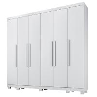 Guarda Roupa Miami 6 Portas 6 Gavetas 12 Prateleiras - Bene Branco - 1