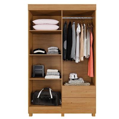 Guarda Roupa Leblon 4 Portas 2 Gavetas 5 Prateleiras Cinamomo