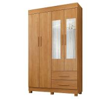 Guarda Roupa Leblon 4 Portas 2 Gavetas 5 Prateleiras Cinamomo - 1