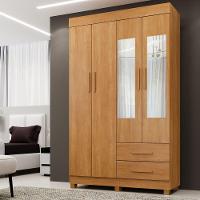 Guarda Roupa Leblon 4 Portas 2 Gavetas 5 Prateleiras Cinamomo - 2