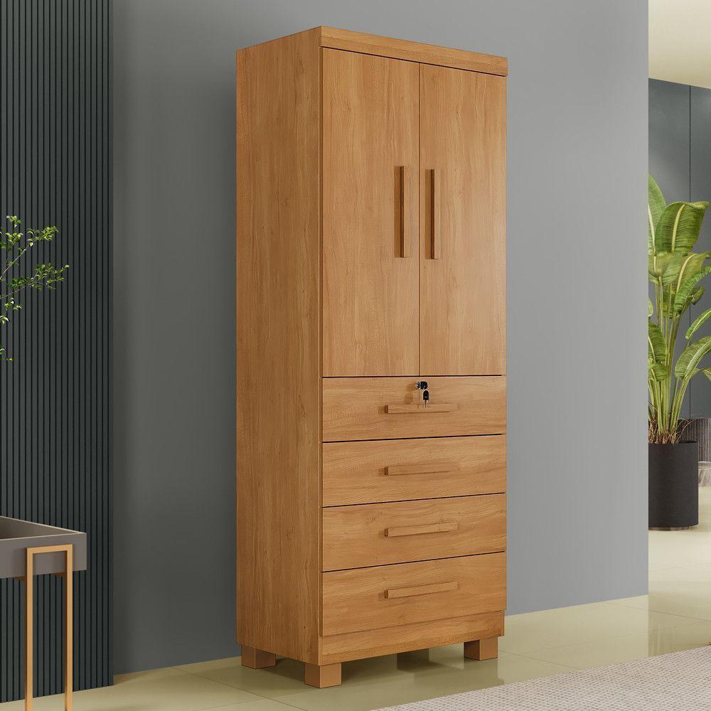 Guarda Roupa Camiseiro Honduras 2 Portas 4 Gavetas - Benetil Cinamomo - 2