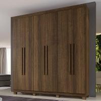 Guarda Roupa Itália 6 Portas 3 Gavetas 7 Prateleiras Imbuia - 2