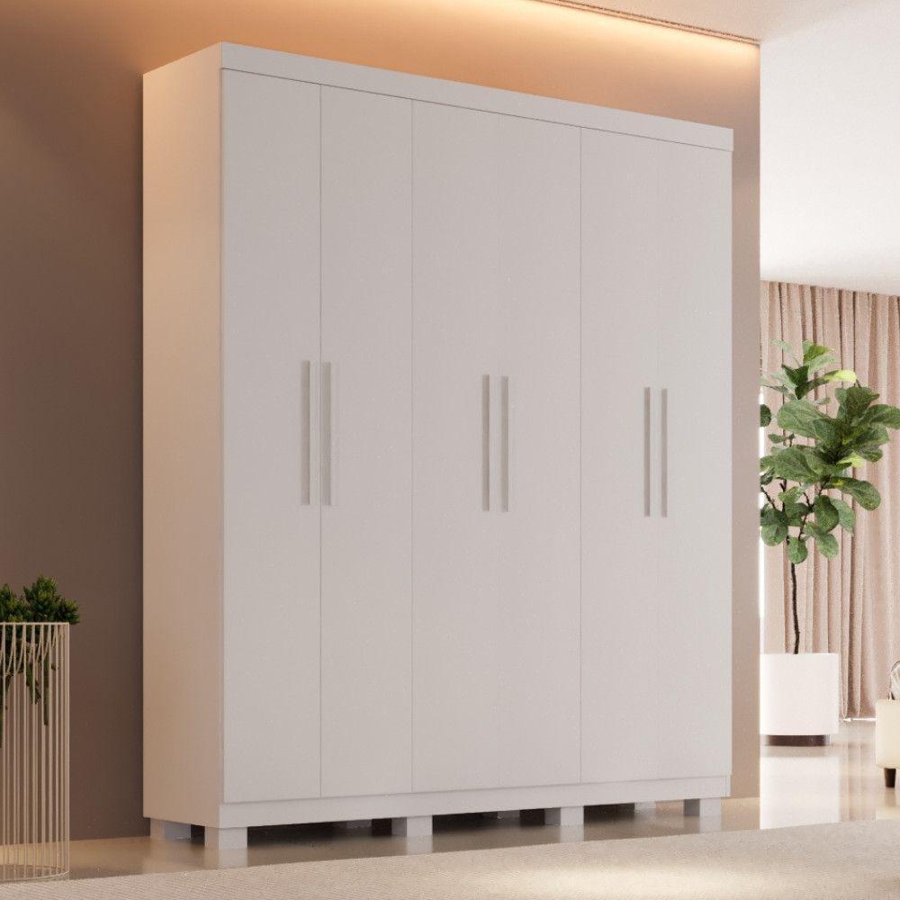 Guarda Roupa Ibiza 6 Portas 4 Gavetas - Benetil Branco - 2