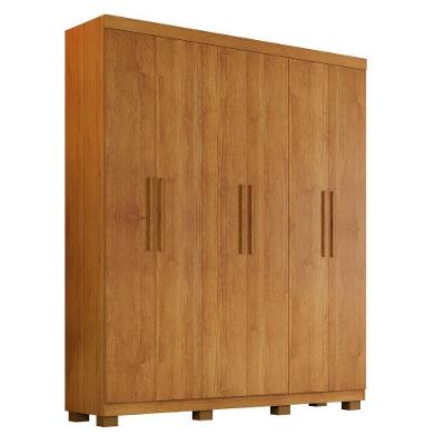 Guarda Roupa Ibiza 6 Portas 2 Gavetas - Benetil Cinamomo